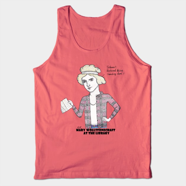 Mary Wollstonecraft At The Library Tank Top by ZorroTheCat